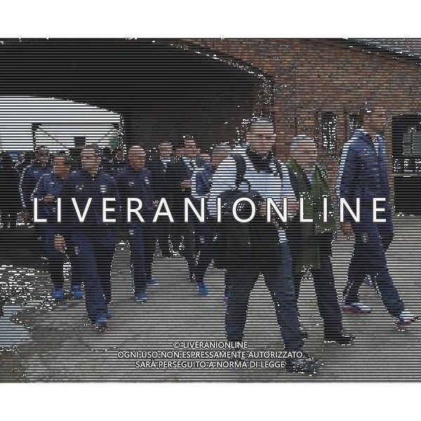 Campionati Europei UEFA 2012 Polonia/Ucraina Auschwitz (Polonia) - 06.06.2012 Visita della Nazionale a Auschwitz e Birkenau Nella Foto:arrivo della nazionale italiana a birkenau /Ph.Vitez-Ag. Aldo Liverani