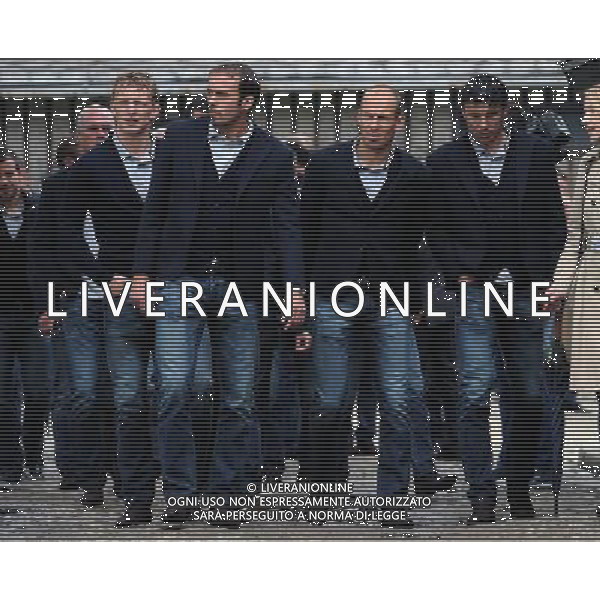 Campionati Europei UEFA 2012 Polonia/Ucraina Auschwitz (Polonia) - 06.06.2012 Visita della Nazionale a Auschwitz e Birkenau Nella Foto:van bommel kuyt robben mathijsen /Ph.Vitez-Ag. Aldo Liverani