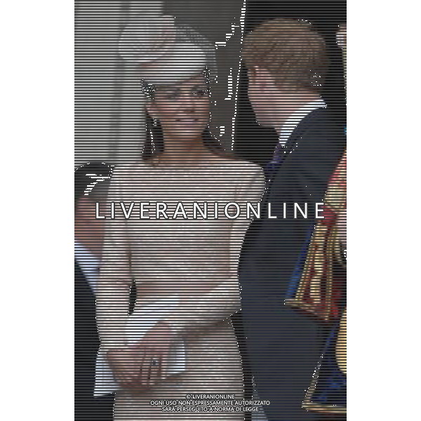 The Duchess of Cambridge attends the Queen\'s Diamond Jubilee thanksgiving service at St Paul\'s Cathedral. 5-6-12 ©photoshot/AGENZIA ALDO LIVERANI SAS - ITALY ONLY - REALI INGLESI: La Regina Elisabetta II d\'inghilterra e la famiglia reale durante le celebrazioni del Giubileo di diamante