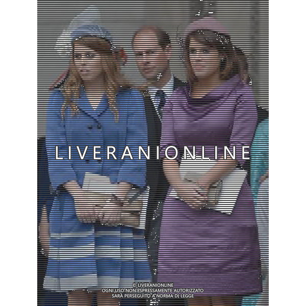 Princess Eugine \' Princess Beatrice attend the Queen\'s Diamond Jubilee thanksgiving service at St Paul\'s Cathedral. 5-6-12 ©photoshot/AGENZIA ALDO LIVERANI SAS - ITALY ONLY - REALI INGLESI: La Regina Elisabetta II d\'inghilterra e la famiglia reale durante le celebrazioni del Giubileo di diamante