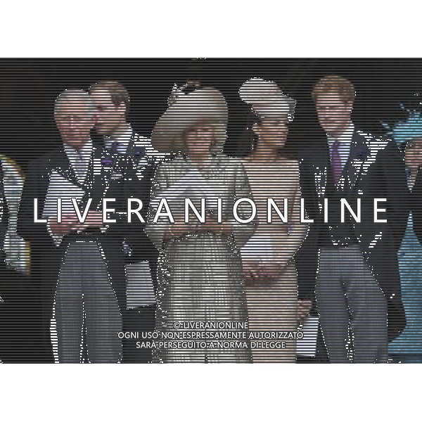 Prince Andrew, Prince Charles, Prince William, Duchess Of Cornwall, Duchess Of Cambridge, Prince Harry, Princess Anne, Earl and Countess Of Wessex and Lady Louise Windsor at the Diamond Jubilee Thanksgiving Service at St Paul\'s Cathedral in London, England 5th June 2012 ©photoshot/AGENZIA ALDO LIVERANI SAS - ITALY ONLY - REALI INGLESI: La Regina Elisabetta II d\'inghilterra e la famiglia reale durante le celebrazioni del Giubileo di diamante