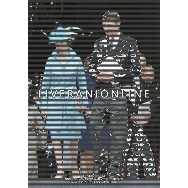 Princess Anne and Tim Phillips at the Diamond Jubilee Thanksgiving Service at St Paul\'s Cathedral in London, England 5th June 2012 ©photoshot/AGENZIA ALDO LIVERANI SAS - ITALY ONLY - REALI INGLESI: La Regina Elisabetta II d\'inghilterra e la famiglia reale durante le celebrazioni del Giubileo di diamante