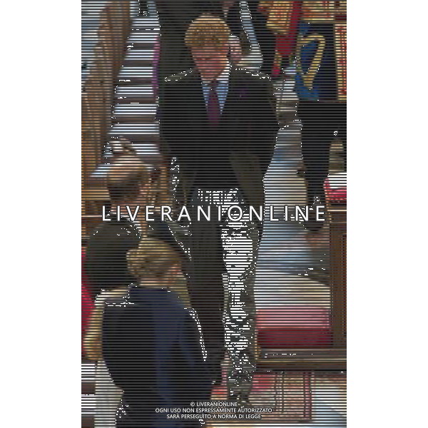 Britain\'s Prince Harry attends a national service of thanksgiving for the QueenÕs Diamond Jubilee at St Paul\'s Cathedral in London on June 5, 2012. Britain\'s Queen Elizabeth II wraps up four days of diamond jubilee celebrations with a thanksgiving service and ceremonial carriage procession in London, a formal contrast to the spectacular pop tribute staged outside Buckingham Palace the day before. ©photoshot/AGENZIA ALDO LIVERANI SAS - ITALY ONLY - REALI INGLESI: La Regina Elisabetta II d\'inghilterra e la famiglia reale durante le celebrazioni del Giubileo di diamante