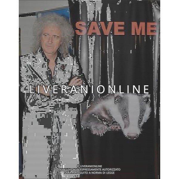  Brian May at Stroud Old Town Hall to attend a Meeting of the Badger Trusts Public Meeting, addressed by Dr Chris Cheeseman, who was a leading Government scientist and head of wildlife diseases research and now supports the anti Badger cull theory. Stroud , Gloucestershire Date 02nd June 2012 /ALDO LIVERANI SAS-ITALY ONLY - EDITORIAL USE ONLY
