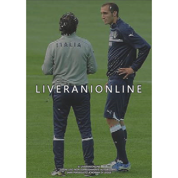 Campionati Europei UEFA 2012 Polonia/Ucraina Cracovia (Polonia) - 06.06.2012 Allenamento Nazionale Italiana Nella Foto:prandelli cesare e giorgio chiellini /Ph.Vitez-Ag. Aldo Liverani