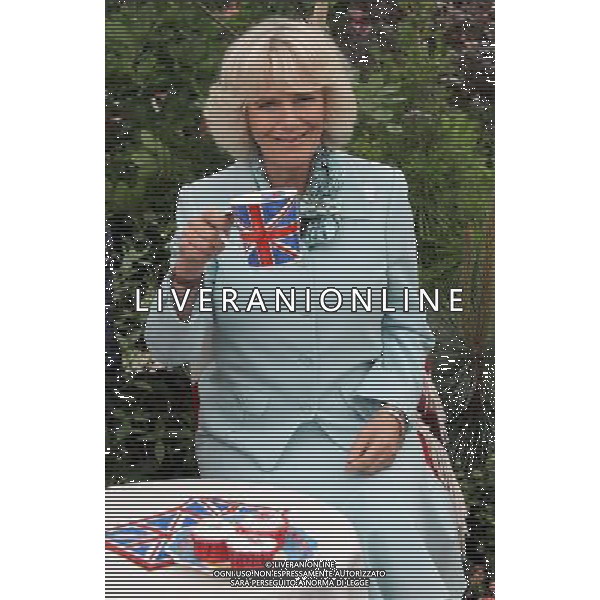 WADEBRIDGE, ENGLAND - JUNE 07: Camilla, Duchess of Cornwall visits the Duchy Garden during a visit to the Royal Cornwall Show on June 7, 2012 in Wadebridge, England. The Duchess met members of the public and toured stands during her visit. /PHOTOSHOT/AG ALDO LIVERANI SAS - ITALY ONLY -