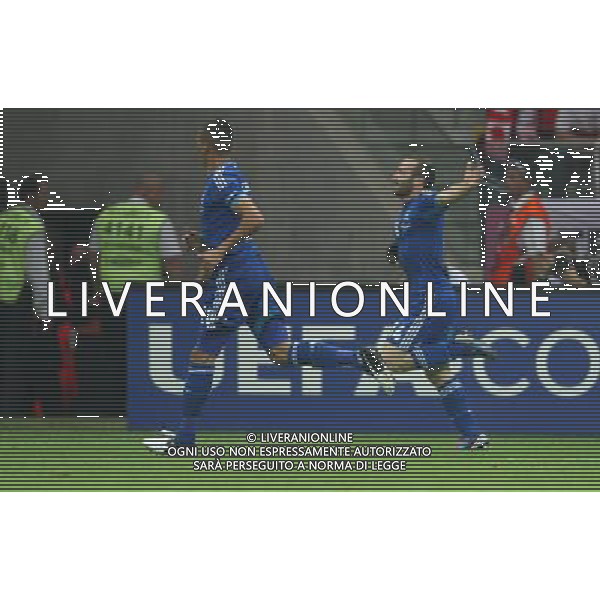 08.06.2012, WARSZAWA, PILKA NOZNA, FOOTBALL, MISTRZOSTWA EUROPY W PILCE NOZNEJ, EURO 2012, FOOTBALL EUROPEAN CHAMPIONSHIP, DIMITRIS SALPINGIDIS, JOSE HOLEBAS (GRE) , RADOSC, BRAMKA, FOT. TOMASZ JASTRZEBOWSKI / FOTO OLIMPIK/NEWSPIX.PL --- Newspix.pl /AGENZIA ALDO LIVERANI SAS - ITALY ONLY - EDITORIAL USE ONLY Polonia - Grecia Campionati Europei UEFA 2012 Polonia/Ucraina Gruppo A Varsavia (Polonia) 08/06/2012 *** Local Caption *** www.newspix.pl mail us: info@newspix.pl call us: 0048 022 23 22 222 --- Polish Picture Agency by Ringier Axel Springer Poland