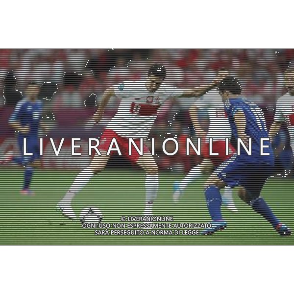 WARSZAWA STADION NARODOWY 08.06.2012 EURO 2012 MECZ OTWARCIA PILKA NOZNA GRUPA A POLSKA - GRECJA NZ ROBERT LEWANDOWSKI POL FOT MICHAL NOWAK / NEWSPIX.PL WARSAW NATIONAL STADIUM 08.06.2012 EURO 2012 OPENING GAME GROUP A POLAND - GREECE ROBERT LEWANDOWSKI POL MICHAL NOWAK / NEWSPIX.PL --- Newspix.pl /AGENZIA ALDO LIVERANI SAS - ITALY ONLY - EDITORIAL USE ONLY Polonia - Grecia Campionati Europei UEFA 2012 Polonia/Ucraina Gruppo A Varsavia (Polonia) 08/06/2012 *** Local Caption *** www.newspix.pl mail us: info@newspix.pl call us: 0048 022 23 22 222 --- Polish Picture Agency by Ringier Axel Springer Poland