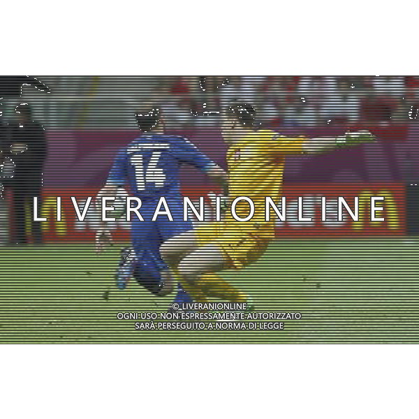 WARSZAWA 08/06/2012 STADION NARODOWY WARSZAWA EURO 2012 PILKA NOZNA MECZ OTWARCIA POLSKA GRECJA FOOTBALL EURO 2012 OPENING MATCH POLAND GREECE N/Z (L) DIMITRIS SALPINGIDIS WOJCIECH SZCZESNY FOTO KAMIL KRASZEWSKI APPA/NEWSPIX.PL --- Newspix.pl /AGENZIA ALDO LIVERANI SAS - ITALY ONLY - EDITORIAL USE ONLY Polonia - Grecia Campionati Europei UEFA 2012 Polonia/Ucraina Gruppo A Varsavia (Polonia) 08/06/2012 *** Local Caption *** www.newspix.pl mail us: info@newspix.pl call us: 0048 022 23 22 222 --- Polish Picture Agency by Ringier Axel Springer Poland