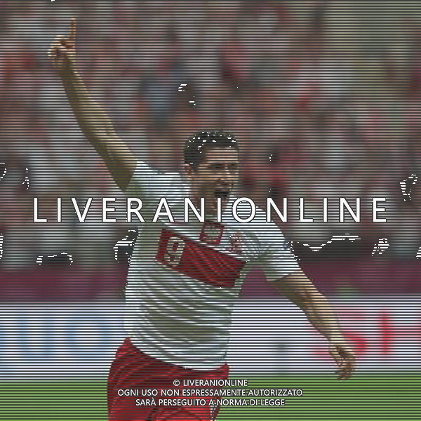 08.06.2012 WARSZAWA - STADION NARODOWY ( WARSAW POLAND NATIONAL STADIUM) PILKA NOZNA (FOOTBALL ) MISTRZOSTWA EUROPY W PILCE NOZNEJ UEFA EURO 2012 ( EUROPEAN CHAPIONSHIPS UEFA EURO 2012 ) GRUPA A ( POOL A ) MECZ POLSKA - GRECJA ( GAME POLAND - GREECE ) NZ ROBERT LEWANDOWSKI - RADOSC, BRAMKA, GOL FOTO LUKASZ GROCHALA/CYFRASPORT/NEWSPIX.PL --- Newspix.pl /AGENZIA ALDO LIVERANI SAS - ITALY ONLY - EDITORIAL USE ONLY Polonia - Grecia Campionati Europei UEFA 2012 Polonia/Ucraina Gruppo A Varsavia (Polonia) 08/06/2012 *** Local Caption *** www.newspix.pl mail us: info@newspix.pl call us: 0048 022 23 22 222 --- Polish Picture Agency by Ringier Axel Springer Poland