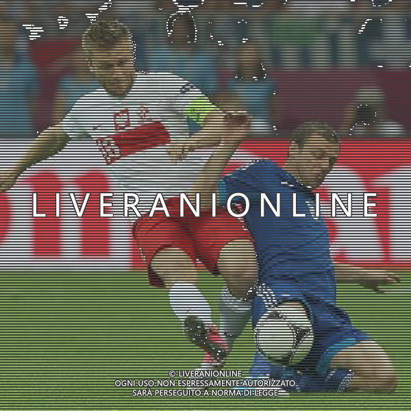08.06.2012 WARSZAWA - STADION NARODOWY ( WARSAW POLAND NATIONAL STADIUM) PILKA NOZNA (FOOTBALL ) MISTRZOSTWA EUROPY W PILCE NOZNEJ UEFA EURO 2012 ( EUROPEAN CHAMPIONSHIPS UEFA EURO 2012 ) GRUPA A ( POOL A ) MECZ POLSKA - GRECJA ( GAME POLAND - GREECE ) NZ JAKUB BLASZCZYKOWSKI (L) AVRAAM PAPADOPOULOS (P) FOTO MATEUSZ TRZUSKOWSKI/CYFRASPORT/NEWSPIX.PL --- Newspix.pl /AGENZIA ALDO LIVERANI SAS - ITALY ONLY - EDITORIAL USE ONLY Polonia - Grecia Campionati Europei UEFA 2012 Polonia/Ucraina Gruppo A Varsavia (Polonia) 08/06/2012 *** Local Caption *** www.newspix.pl mail us: info@newspix.pl call us: 0048 022 23 22 222 --- Polish Picture Agency by Ringier Axel Springer Poland