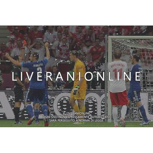 08.06.2012 WARSZAWA - STADION NARODOWY ( WARSAW POLAND NATIONAL STADIUM) PILKA NOZNA (FOOTBALL ) MISTRZOSTWA EUROPY W PILCE NOZNEJ UEFA EURO 2012 ( EUROPEAN CHAMPIONSHIPS UEFA EURO 2012 ) GRUPA A ( POOL A ) MECZ POLSKA - GRECJA ( GAME POLAND - GREECE ) NZ WOJCIECH SZCZESNY (C) CZERWONA KARTKA FOTO MATEUSZ TRZUSKOWSKI/CYFRASPORT/NEWSPIX.PL --- Newspix.pl /AGENZIA ALDO LIVERANI SAS - ITALY ONLY - EDITORIAL USE ONLY Polonia - Grecia Campionati Europei UEFA 2012 Polonia/Ucraina Gruppo A Varsavia (Polonia) 08/06/2012 *** Local Caption *** www.newspix.pl mail us: info@newspix.pl call us: 0048 022 23 22 222 --- Polish Picture Agency by Ringier Axel Springer Poland