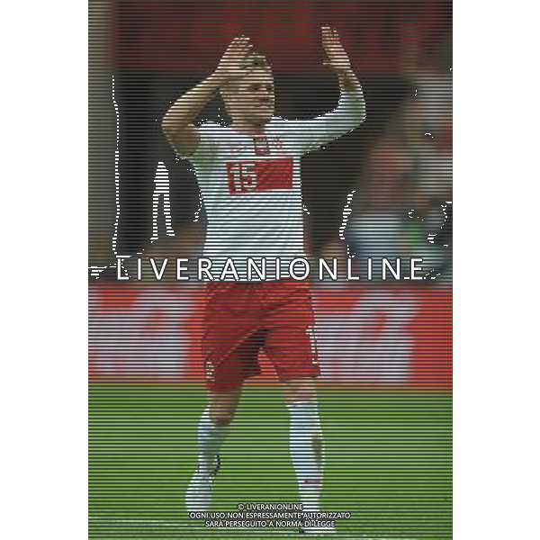 08.06.2012 WARSZAWA PILKA NOZNA KADRA REPREZENTACJA EURO2012 POLSKA I UKRAINA FOOTBALL UEFA EURO 2012 POLAND AND UKRAINE POLSKA - GRECJA POLAND VS. GREECE N/Z BRAMKA GOL RADOSC 1-0 DAMIEN PERQUIS FOT LUKASZ LASKOWSKI / PRESSFOCUS NEWSPIXPL --- Newspix.pl /AGENZIA ALDO LIVERANI SAS - ITALY ONLY - EDITORIAL USE ONLY Polonia - Grecia Campionati Europei UEFA 2012 Polonia/Ucraina Gruppo A Varsavia (Polonia) 08/06/2012 *** Local Caption *** www.newspix.pl mail us: info@newspix.pl call us: 0048 022 23 22 222 --- Polish Picture Agency by Ringier Axel Springer Poland