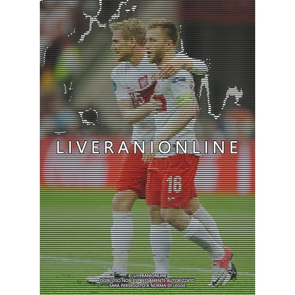 08.06.2012 WARSZAWA PILKA NOZNA KADRA REPREZENTACJA EURO2012 POLSKA I UKRAINA FOOTBALL UEFA EURO 2012 POLAND AND UKRAINE POLSKA - GRECJA POLAND VS. GREECE N/Z BRAMKA GOL RADOSC 1-0 DAMIEN PERQUIS JAKUB BLASZCZYKOWSKI FOT LUKASZ LASKOWSKI / PRESSFOCUS NEWSPIXPL --- Newspix.pl /AGENZIA ALDO LIVERANI SAS - ITALY ONLY - EDITORIAL USE ONLY Polonia - Grecia Campionati Europei UEFA 2012 Polonia/Ucraina Gruppo A Varsavia (Polonia) 08/06/2012 *** Local Caption *** www.newspix.pl mail us: info@newspix.pl call us: 0048 022 23 22 222 --- Polish Picture Agency by Ringier Axel Springer Poland