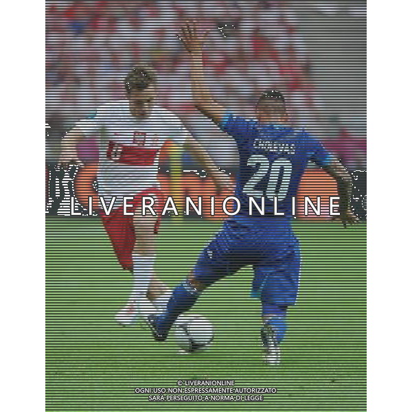 08.06.2012 WARSZAWA (WARSAW POLAND) STADION NARODOWY (NATIONAL STADIUM) PILKA NOZNA (FOOTBALL) UEFA EURO 2012 POLAND UKRAINE MISTRZOSTWA EUROPY W PILCE NOZNEJ POLSKA UKRAINA MECZ OTWARCIA POLSKA - GRECJA (POLAND - GREECE) N/Z MACIEJ RYBUS FOTO NORBERT BARCZYK / PRESSFOCUS/NEWSPIX.PL --- Newspix.pl /AGENZIA ALDO LIVERANI SAS - ITALY ONLY - EDITORIAL USE ONLY Polonia - Grecia Campionati Europei UEFA 2012 Polonia/Ucraina Gruppo A Varsavia (Polonia) 08/06/2012 *** Local Caption *** www.newspix.pl mail us: info@newspix.pl call us: 0048 022 23 22 222 --- Polish Picture Agency by Ringier Axel Springer Poland