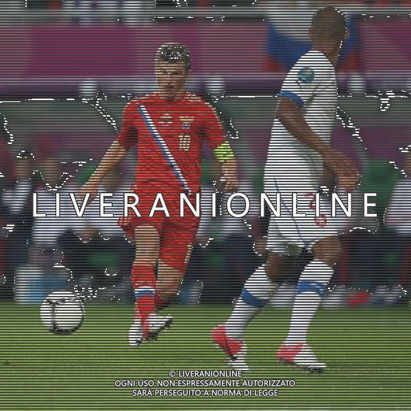 08.06.2012 WROCLAW - STADION MIEJSKI ( WROCLAW POLAND MUNICIPIAL STADIUM) PILKA NOZNA (FOOTBALL ) MISTRZOSTWA EUROPY W PILCE NOZNEJ UEFA EURO 2012 ( EUROPEAN CHAPIONSHIPS UEFA EURO 2012 ) GRUPA A ( POOL A ) MECZ ROSJA - CZECHY ( GAME CZECH REPUBLIC - RUSSIA ) NZ/: 10- ANDREY ARSHAVIN ARSZAWIN (RUS) FOTO JAKUB PIASECKI/CYFRASPORT/NEWSPIX.PL --- Newspix.pl /Agenzia Aldo Liverani Sas - ITALY ONLY - Russia - Repubblica Ceca Campionati Europei UEFA 2012 Polonia/Ucraina Gruppo A Wroclaw (Polonia) 08/06/2012 *** Local Caption *** www.newspix.pl mail us: info@newspix.pl call us: 0048 022 23 22 222 --- Polish Picture Agency by Ringier Axel Springer Poland