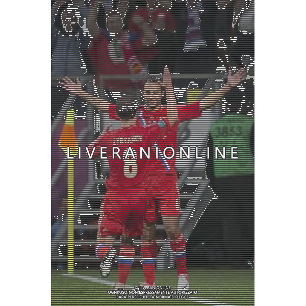 WROCLAW 08 06 2012 STADION MIEJSKI PRZY AL SLASKA 1 ARENA EURO 2012 MECZ NR 2 EURO 2012 ROSJA v CZECHY N Z ROMAN SHIROKOV R ussia RADOSC PO GOL KONSTANTIN ZYRYANOV R ussia SEBASTIAN BOROWSKI Newspix.pl MUNICIPAL STADIUM WROCLAW AT AL SLASKA 1 GAME 2 OF EURO 2012 RUSSIA v CZECH REPUBLIC --- Newspix.pl /Agenzia Aldo Liverani Sas - ITALY ONLY - Russia - Repubblica Ceca Campionati Europei UEFA 2012 Polonia/Ucraina Gruppo A Wroclaw (Polonia) 08/06/2012 *** Local Caption *** www.newspix.pl mail us: info@newspix.pl call us: 0048 022 23 22 222 --- Polish Picture Agency by Ringier Axel Springer Poland