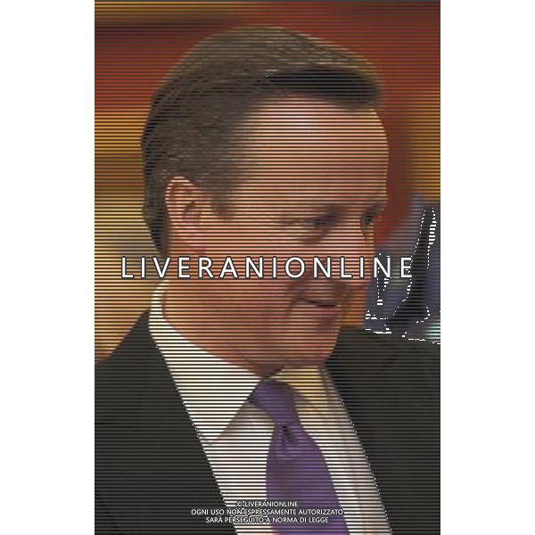 LONDON, ENGLAND - JUNE 05: British Prime Minister David Cameron attends a Diamond Jubilee Reception at Guildhall on June 5, 2012 in London, England. For only the second time in its history the UK celebrates the Diamond Jubilee of a monarch. Her Majesty Queen Elizabeth II celebrates the 60th anniversary of her ascension to the throne. Thousands of wellwishers from around the world have flocked to London to witness the spectacle of the weekend\'s celebrations. ©photoshot/Agenzia Aldo Liverani Sas - ITALY ONLY - REALI INGLESI: La famiglia reale con gli invitai al ricevimento per le celebrazioni del Giubileo diamante di Sua Maesta\' la Regina Elisabetta II a Londra 5 giugno 2012