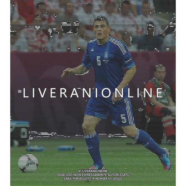 Campionati Europei UEFA 2012 Polonia/Ucraina Gruppo A Varsavia (Polonia) - 08.06.2012 Polonia-Grecia Nella Foto:Papadopoulos Kyriakos /Ph.Vitez-Ag. Aldo Liverani