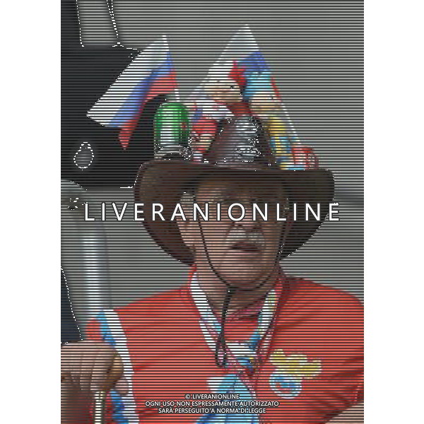 (120609) -- WARSAW, June 9, 2012 () -- A fan of Russia poses before the Group A match between Russia and the Czech Republic at the Euro 2012 football championship in Wroclaw, Poland, June 8, 2012. (/Wu Wei) (jyc) ©PHOTOSHOT/Agenzia Aldo Liverani Sas - ITALY ONLY: Russia - Repubblica Ceca Campionati Europei UEFA 2012 Polonia/Ucraina Gruppo A Wroclaw (Polonia) 08/06/2012 