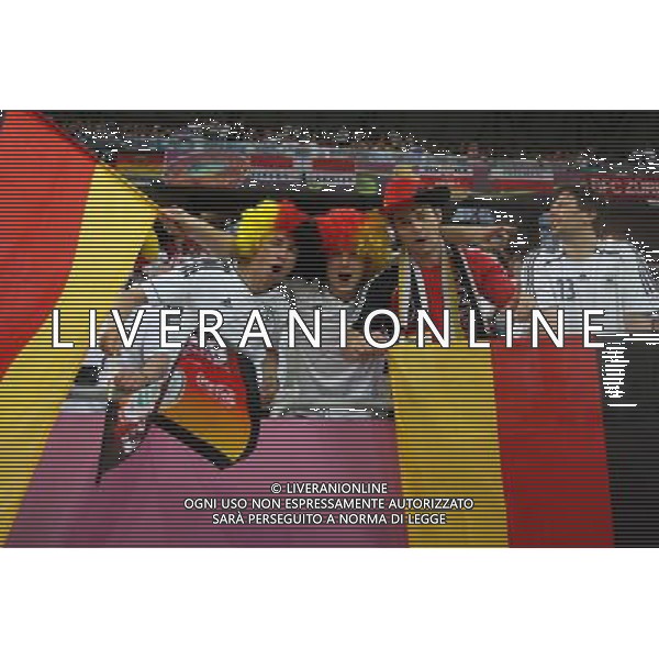 09.06.2012, LWOW, PILKA NOZNA, FOOTBALL, MISTRZOSTWA EUROPY W PILCE NOZNEJ, EURO 2012, FOOTBALL EUROPEAN CHAMPIONSHIP, NIEMCY - PORTUGALIA, GERMANY - PORTUGAL, KIBICE NIEMIECCY, FOT. TOMASZ JASTRZEBOWSKI / FOTO OLIMPIK/NEWSPIX.PL --- Newspix.pl /Agenzia Aldo Liverani Sas - ITALY ONLY: Germania - Portogallo Campionati Europei UEFA 2012 Polonia/Ucraina Gruppo B Leopoli (Ucraina) 09/06/2012 *** Local Caption *** www.newspix.pl mail us: info@newspix.pl call us: 0048 022 23 22 222 --- Polish Picture Agency by Ringier Axel Springer Poland