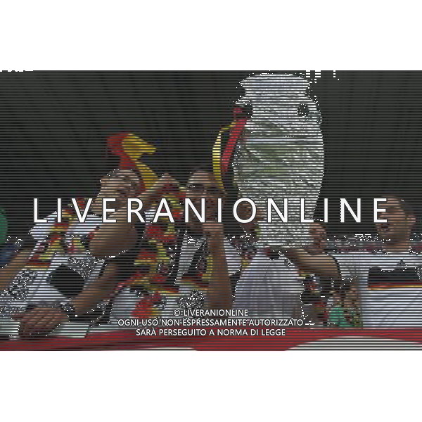 09.06.2012, LWOW, PILKA NOZNA, FOOTBALL, MISTRZOSTWA EUROPY W PILCE NOZNEJ, EURO 2012, FOOTBALL EUROPEAN CHAMPIONSHIP, NIEMCY - PORTUGALIA, GERMANY - PORTUGAL, KIBICE NIEMIECCY, FOT. TOMASZ JASTRZEBOWSKI / FOTO OLIMPIK/NEWSPIX.PL --- Newspix.pl /Agenzia Aldo Liverani Sas - ITALY ONLY: Germania - Portogallo Campionati Europei UEFA 2012 Polonia/Ucraina Gruppo B Leopoli (Ucraina) 09/06/2012 *** Local Caption *** www.newspix.pl mail us: info@newspix.pl call us: 0048 022 23 22 222 --- Polish Picture Agency by Ringier Axel Springer Poland