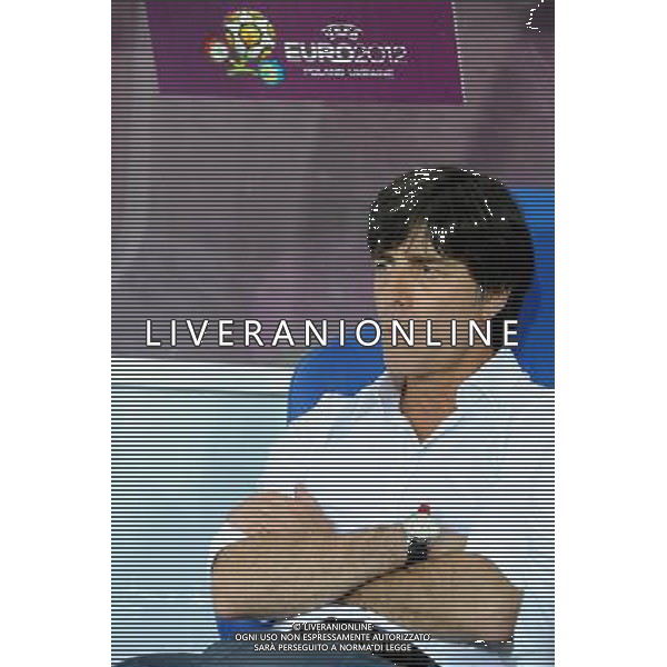 09.06.2012 LWOW - STADION ARENA LWOW ( LVIV UKRAINE STADIUM ARENA LVIV ) PILKA NOZNA ( FOOTBALL ) MISTRZOSTWA EUROPY W PILCE NOZNEJ UEFA EURO 2012 ( EUROPEAN CHAMPIONSHIPS UEFA EURO 2012 ) GRUPA B ( POOL B ) MECZ NIEMCY - PORTUGALIA ( GAME GERMANY - PORTUGAL ) NZ TRENER (HEAD COACH) JOACHIM LOW FOTO MICHAL STANCZYK / CYFRASPORT/NEWSPIX.PL --- Newspix.pl /Agenzia Aldo Liverani Sas - ITALY ONLY: Germania - Portogallo Campionati Europei UEFA 2012 Polonia/Ucraina Gruppo B Leopoli (Ucraina) 09/06/2012 *** Local Caption *** www.newspix.pl mail us: info@newspix.pl call us: 0048 022 23 22 222 --- Polish Picture Agency by Ringier Axel Springer Poland