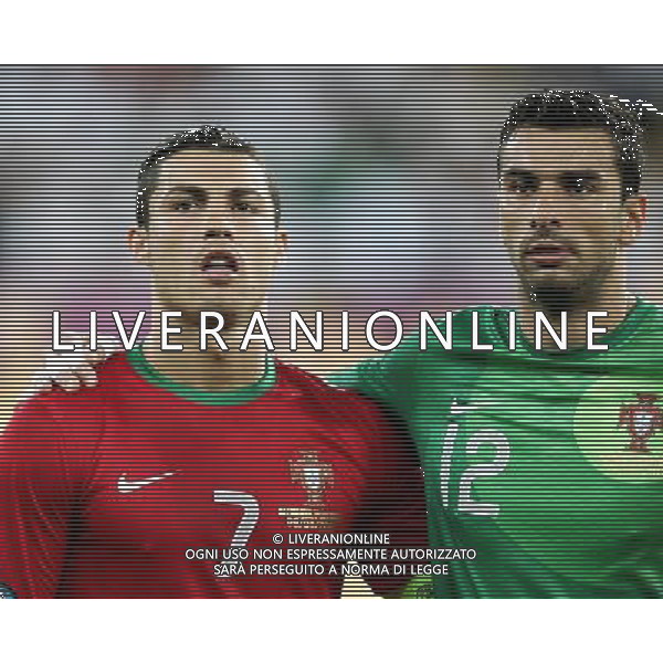 LWOW STADION OLIMPIJSKI 09.06.2012 EURO 2012 PILKA NOZNA GRUPA B NIEMCY - PORTUGALIA NZ CRISTIANO RONALDO POR RUI PATRICIO POR FOT MICHAL NOWAK / NEWSPIX.PL LVIV OLYMPIC STADIUM 09.06.2012 EURO 2012 GROUP B GERMANY - PORTUGAL CRISTIANO RONALDO POR RUI PATRICIO POR MICHAL NOWAK / NEWSPIX.PL --- Newspix.pl /Agenzia Aldo Liverani Sas - ITALY ONLY: Germania - Portogallo Campionati Europei UEFA 2012 Polonia/Ucraina Gruppo B Leopoli (Ucraina) 09/06/2012 *** Local Caption *** www.newspix.pl mail us: info@newspix.pl call us: 0048 022 23 22 222 --- Polish Picture Agency by Ringier Axel Springer Poland