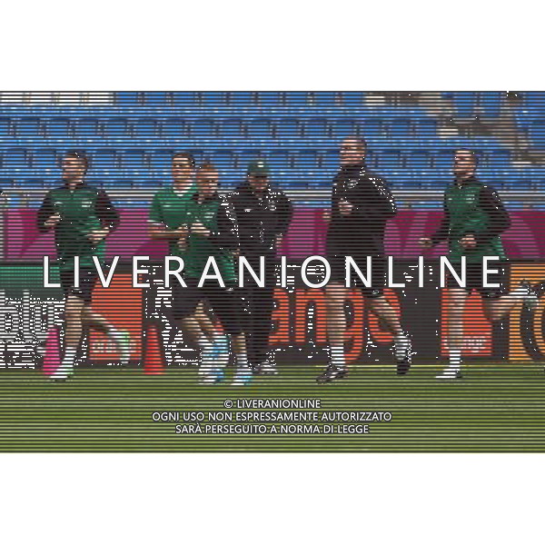 09.06.2012 POZNAN - STADION MIEJSKI ( POZNAN POLAND MUNICIPIAL STADIUM) PILKA NOZNA (FOOTBALL ) MISTRZOSTWA EUROPY W PILCE NOZNEJ UEFA EURO 2012 ( EUROPEAN CHAPIONSHIPS UEFA EURO 2012 ) GRUPA C ( POOL C ) TRENING REPREZENTACJI IRLANDIA( TRAINING TEAM REPUBLIC OF IRLAND ) NZ/: OD LEWEJ ROBBIE KEANE , KEITH ANDREWS, DAMIEN DUFF, ?, ?, JOHN O\'SHEA FOTO JAKUB PIASECKI/CYFRASPORT/NEWSPIX.PL --- Newspix.pl AG ALDO LIVERANI S A S ONLY ITALY *** Local Caption *** www.newspix.pl mail us: info@newspix.pl call us: 0048 022 23 22 222 --- Polish Picture Agency by Ringier Axel Springer Poland