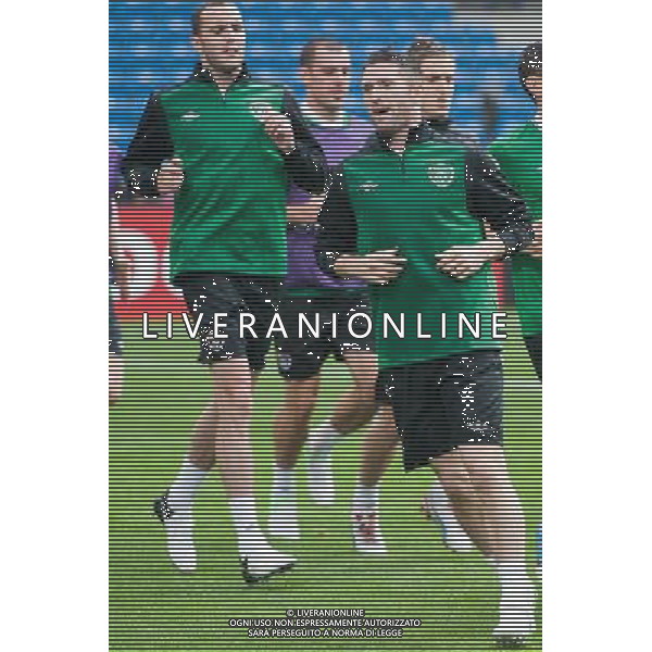 09.06.2012. POZNAN, STADION MIEJSKI. (UEFA EURO 2012 POLAND UKRAINE) MISTRZOSTWA EUROPY W PILCE NOZNEJ. TRENING OTWARTY REPREZENTACJI IRLANDII GRUPA C (TRAINING OF THE REPUBLIC OF IRELAND NATIONAL TEAM POOL C). NZ/ JOHN O\'SHEA, ROBBIE KEANE FOT. JAKUB KACZMARCZYK / PRESSFOCUS NEWSPIXPL --- Newspix.pl AG ALDO LIVERANI S A S ONLY ITALY *** Local Caption *** www.newspix.pl mail us: info@newspix.pl call us: 0048 022 23 22 222 --- Polish Picture Agency by Ringier Axel Springer Poland