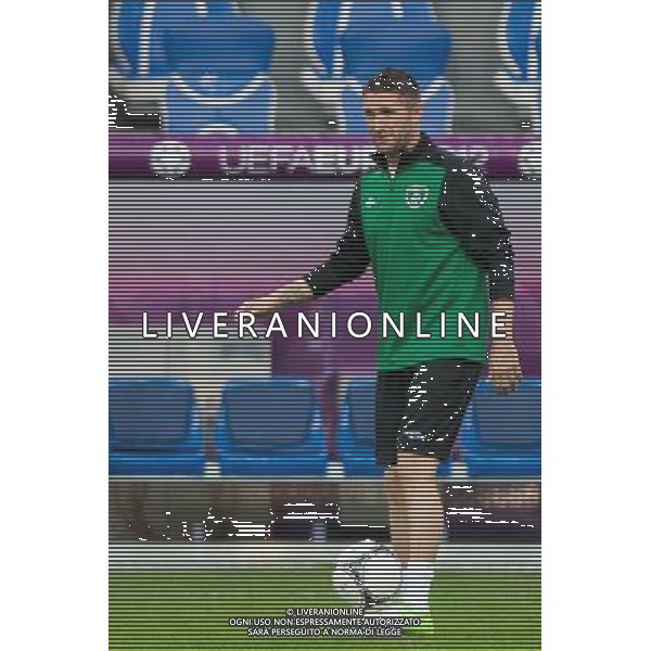 09.06.2012. POZNAN, STADION MIEJSKI. (UEFA EURO 2012 POLAND UKRAINE) MISTRZOSTWA EUROPY W PILCE NOZNEJ. TRENING OTWARTY REPREZENTACJI IRLANDII GRUPA C (TRAINING OF THE REPUBLIC OF IRELAND NATIONAL TEAM POOL C). NZ/ ROBBIE KEANE FOT. JAKUB KACZMARCZYK / PRESSFOCUS NEWSPIXPL --- Newspix.pl AG ALDO LIVERANI S A S ONLY ITALY *** Local Caption *** www.newspix.pl mail us: info@newspix.pl call us: 0048 022 23 22 222 --- Polish Picture Agency by Ringier Axel Springer Poland