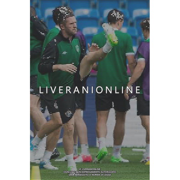 09.06.2012. POZNAN, STADION MIEJSKI. (UEFA EURO 2012 POLAND UKRAINE) MISTRZOSTWA EUROPY W PILCE NOZNEJ. TRENING OTWARTY REPREZENTACJI IRLANDII GRUPA C (TRAINING OF THE REPUBLIC OF IRELAND NATIONAL TEAM POOL C). NZ/ ROBBIE KEANE FOT. JAKUB KACZMARCZYK / PRESSFOCUS NEWSPIXPL --- Newspix.pl AG ALDO LIVERANI S A S ONLY ITALY *** Local Caption *** www.newspix.pl mail us: info@newspix.pl call us: 0048 022 23 22 222 --- Polish Picture Agency by Ringier Axel Springer Poland
