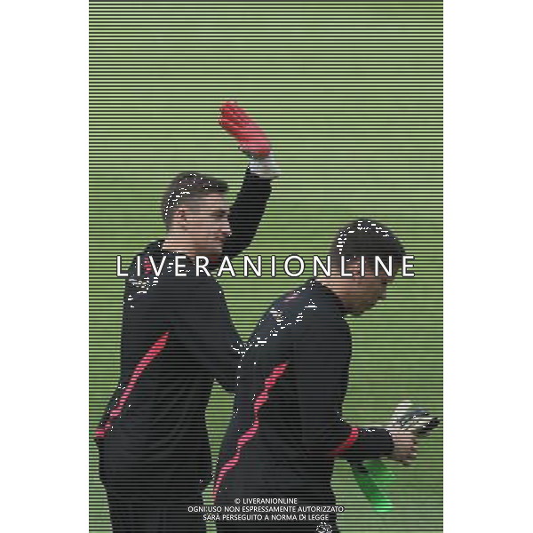 05.06.2012 WARSZAWA - KONWIKTORSKA STADION POLONII (WARSAW POLAND) ) MISTRZOSTWA EUROPY W PILCE NOZNEJ UEFA EURO 2012 ( EUROPEAN CHAMPIONSHIPS UEFA EURO 2012 ) PILKA NOZNA REPREZENTACJA POLSKI TRENING REPREZENTACJI POLSKI NZ PRZEMYSLAW TYTON (L) WOJCIECH SZCZESNY (P) FOTO MATEUSZ TRZUSKOWSKI/CYFRASPORT/NEWSPIX.PL --- Newspix.pl AG ALDO LIVERANI S A S ONLY ITALY *** Local Caption *** www.newspix.pl mail us: info@newspix.pl call us: 0048 022 23 22 222 --- Polish Picture Agency by Ringier Axel Springer Poland