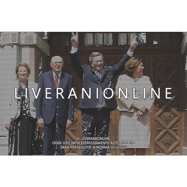 Gdansk 10.06.2012 dwor artusa n z prezydent bronislaw komorowski spotkal sie z prezydentem wloch Giorgio napolitano ktory przyjechal na mecz hiszpania vs wlochy anna komorowska bronislaw komorowski Giorgio napolitano fot michal fludra / newspix.pl President of Poland Bronislaw Komorowski with First Lady Anna Komorowska waits for Giorgio Napolitano outside the Artus Court --- Newspix.pl AG ALDO LIVERANI S A S ONLY ITALY *** Local Caption *** www.newspix.pl mail us: info@newspix.pl call us: 0048 022 23 22 222 --- Polish Picture Agency by Ringier Axel Springer Poland
