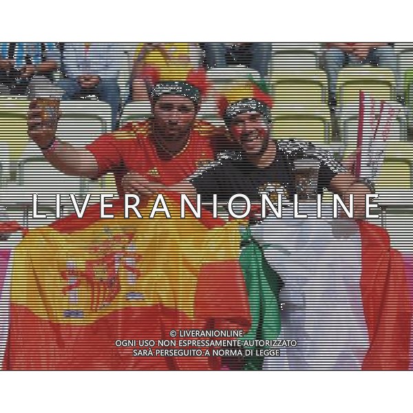 Campionati Europei UEFA 2012 Polonia/Ucraina Gruppo C Danzica (Polonia) - 10.06.2012 Spagna-Italia Nella Foto:tifosi italia e spagna /Ph.Vitez-Ag. Aldo Liverani