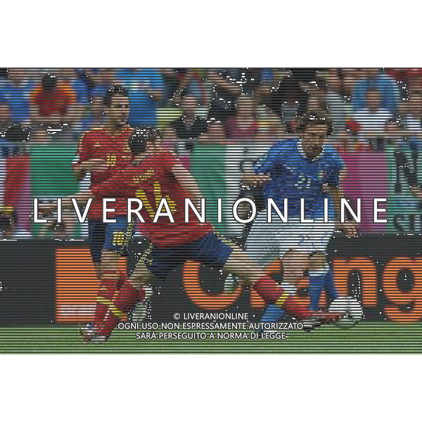 Campionati Europei UEFA 2012 Polonia/Ucraina Gruppo C Danzica (Polonia) - 10.06.2012 Spagna-Italia Nella Foto:pirlo xabi alonso /Ph.Vitez-Ag. Aldo Liverani