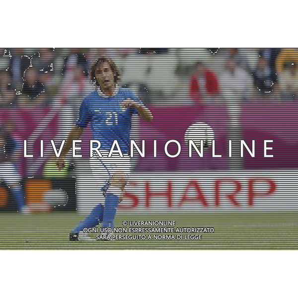 GDANSK 10/06/2012 ARENA GDANSK EURO 2012 PILKA NOZNA MECZ HISZPANIA WLOCHY FOOTBALL EURO 2012 MATCH SPAIN ITALY N/Z (L) ANDREA PIRLO FOTO KAMIL KRASZEWSKI APPA/NEWSPIX.PL --- Newspix.pl AG ALDO LIVERANI S A S ONLY ITALY *** Local Caption *** www.newspix.pl mail us: info@newspix.pl call us: 0048 022 23 22 222 --- Polish Picture Agency by Ringier Axel Springer Poland