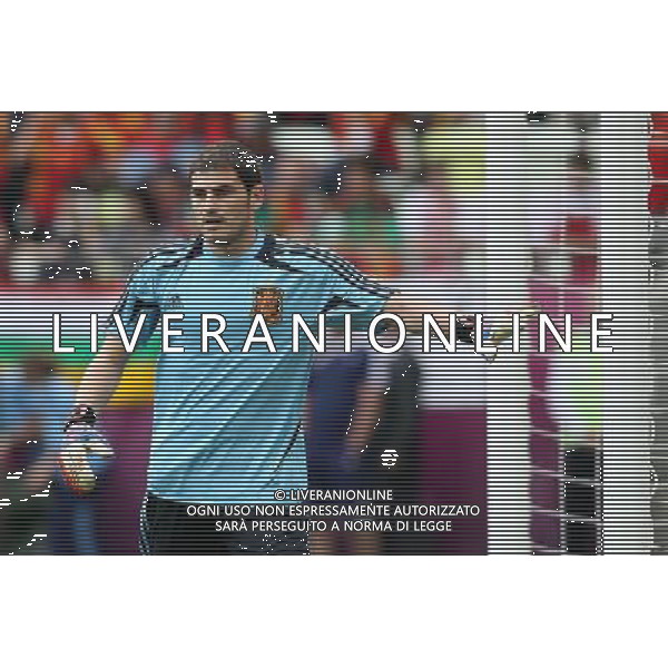 10.06.2012 GDANSK - ARENA GDANSK ( GDANSK POLAND ARENA GDANSK STADIUM STADIUM) PILKA NOZNA (FOOTBALL ) MISTRZOSTWA EUROPY W PILCE NOZNEJ UEFA EURO 2012 ( EUROPEAN CHAPIONSHIPS UEFA EURO 2012 ) GRUPA C ( POOL C) MECZ HISZPANIA - WLOCHY ( GAME SPAIN - ITALY ) NZ IKER CASILLAS FOTO MATEUSZ TRZUSKOWSKI/CYFRASPORT/NEWSPIX.PL --- Newspix.pl AG ALDO LIVERANI S A S ONLY ITALY *** Local Caption *** www.newspix.pl mail us: info@newspix.pl call us: 0048 022 23 22 222 --- Polish Picture Agency by Ringier Axel Springer Poland