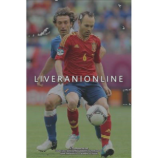 10.06.2012 GDANSK - ARENA GDANSK ( GDANSK POLAND ARENA GDANSK STADIUM STADIUM) PILKA NOZNA (FOOTBALL ) MISTRZOSTWA EUROPY W PILCE NOZNEJ UEFA EURO 2012 ( EUROPEAN CHAPIONSHIPS UEFA EURO 2012 ) GRUPA C ( POOL C) MECZ HISZPANIA - WLOCHY ( GAME SPAIN - ITALY ) NZ ANDRÃ‰S INIESTA FOTO MATEUSZ TRZUSKOWSKI/CYFRASPORT/NEWSPIX.PL --- Newspix.pl AG ALDO LIVERANI S A S ONLY ITALY *** Local Caption *** www.newspix.pl mail us: info@newspix.pl call us: 0048 022 23 22 222 --- Polish Picture Agency by Ringier Axel Springer Poland