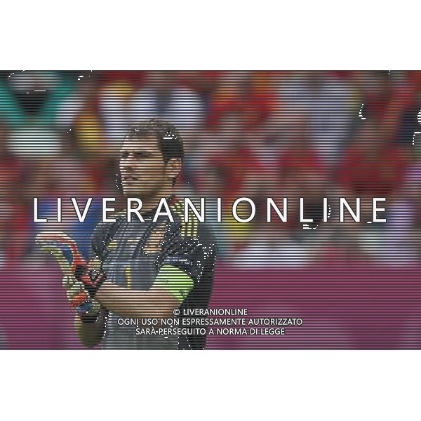 10.06.2012 GDANSK - ARENA GDANSK ( GDANSK POLAND ARENA GDANSK STADIUM STADIUM) PILKA NOZNA (FOOTBALL ) MISTRZOSTWA EUROPY W PILCE NOZNEJ UEFA EURO 2012 ( EUROPEAN CHAPIONSHIPS UEFA EURO 2012 ) GRUPA C ( POOL C) MECZ HISZPANIA - WLOCHY ( GAME SPAIN - ITALY ) NZ IKER CASILLAS FOTO MATEUSZ TRZUSKOWSKI/CYFRASPORT/NEWSPIX.PL --- Newspix.pl AG ALDO LIVERANI S A S ONLY ITALY *** Local Caption *** www.newspix.pl mail us: info@newspix.pl call us: 0048 022 23 22 222 --- Polish Picture Agency by Ringier Axel Springer Poland