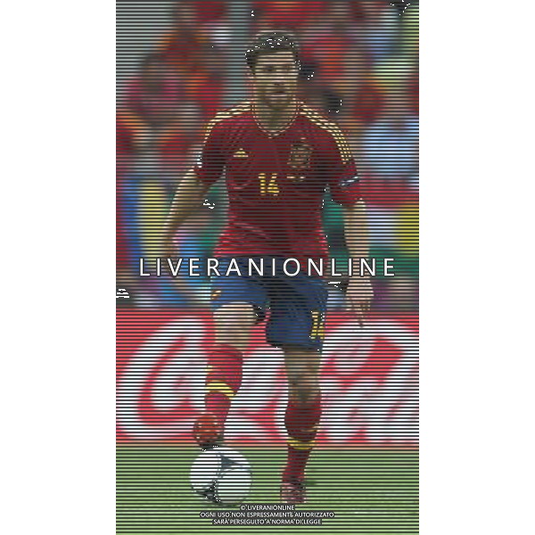 10.06.2012, GDANSK , MISTRZOSTWA EUROPY W PILCE NOZNEJ UEFA EURO 2012 SPAIN VS ITALIA HISZPANIA VS WLOCHY , N Z XAVI ALONSO (ESP) , FOT. ADAM JASTRZEBOWSKI / NEWSPIX.PL --- Newspix.pl /Agenzia Aldo Liverani Sas - ITALY ONLY : Spagna - Italia Campionati Europei UEFA 2012 Polonia/Ucraina Gruppo C Danzica (Polonia) 10/06/2012 *** Local Caption *** www.newspix.pl mail us: info@newspix.pl call us: 0048 022 23 22 222 --- Polish Picture Agency by Ringier Axel Springer Poland