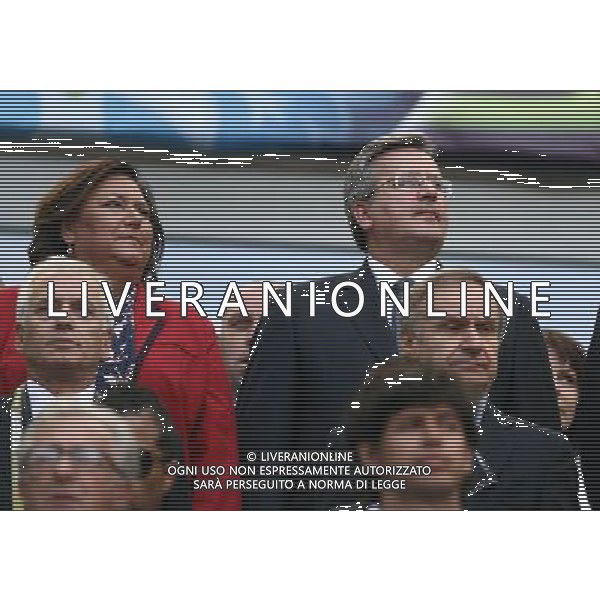 10.06.2012 - Gdansk , Poland . UEFA EURO 2012 . Mecz Hiszpania - Wlochy / match Spain - Italy . n/z. Prezydent Bronislaw Komorowski (P) z zona Anna Komorowska (L). Fot. Tomasz Wantula / EDYTOR.net/NEWSPIX.PL --- Newspix.pl /Agenzia Aldo Liverani Sas - ITALY ONLY : Spagna - Italia Campionati Europei UEFA 2012 Polonia/Ucraina Gruppo C Danzica (Polonia) 10/06/2012 *** Local Caption *** www.newspix.pl mail us: info@newspix.pl call us: 0048 022 23 22 222 --- Polish Picture Agency by Ringier Axel Springer Poland