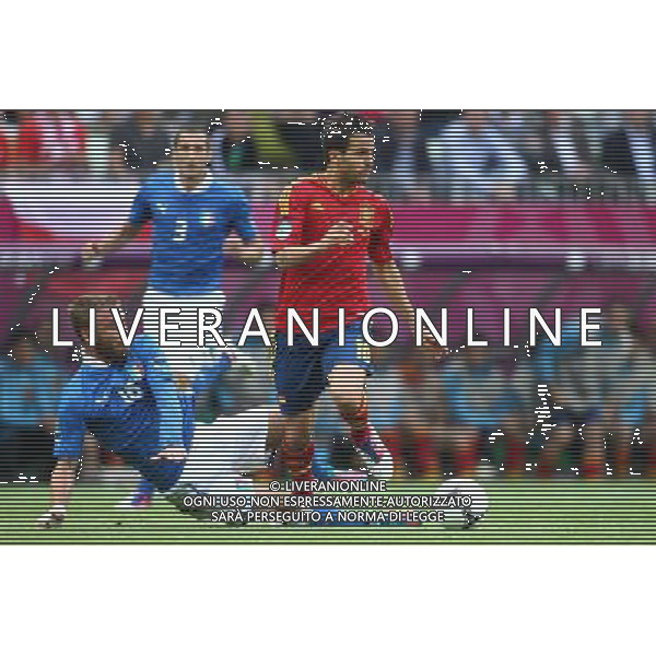 10.06.2012 GDANSK - ARENA GDANSK ( GDANSK POLAND ARENA GDANSK STADIUM STADIUM) PILKA NOZNA (FOOTBALL ) MISTRZOSTWA EUROPY W PILCE NOZNEJ UEFA EURO 2012 ( EUROPEAN CHAPIONSHIPS UEFA EURO 2012 ) GRUPA C ( POOL C) MECZ HISZPANIA - WLOCHY ( GAME SPAIN - ITALY ) NZ ANTONIO CASSANO (L), CESC FABREGAS (P) FOTO LUKASZ GROCHALA/CYFRASPORT/NEWSPIX.PL --- Newspix.pl /Agenzia Aldo Liverani Sas - ITALY ONLY : Spagna - Italia Campionati Europei UEFA 2012 Polonia/Ucraina Gruppo C Danzica (Polonia) 10/06/2012 *** Local Caption *** www.newspix.pl mail us: info@newspix.pl call us: 0048 022 23 22 222 --- Polish Picture Agency by Ringier Axel Springer Poland