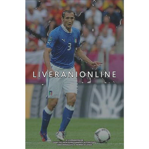 Campionati Europei UEFA 2012 Polonia/Ucraina Gruppo C Danzica (Polonia) - 10.06.2012 Spagna-Italia Nella Foto:chiellini /Ph.Vitez-Ag. Aldo Liverani