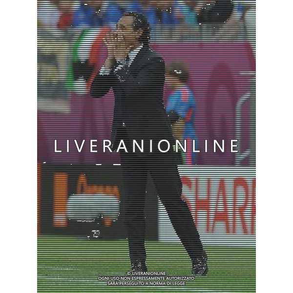 Campionati Europei UEFA 2012 Polonia/Ucraina Gruppo C Danzica (Polonia) - 10.06.2012 Spagna-Italia Nella Foto:prandelli /Ph.Vitez-Ag. Aldo Liverani