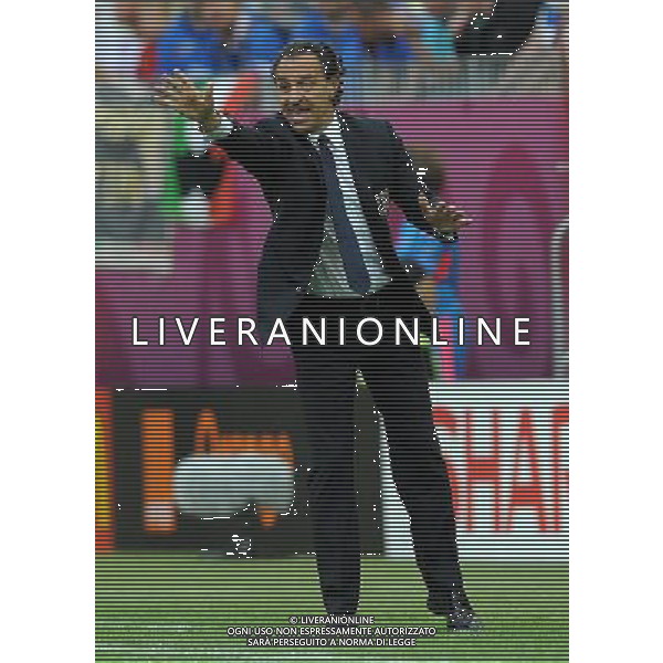 Campionati Europei UEFA 2012 Polonia/Ucraina Gruppo C Danzica (Polonia) - 10.06.2012 Spagna-Italia Nella Foto:prandelli /Ph.Vitez-Ag. Aldo Liverani