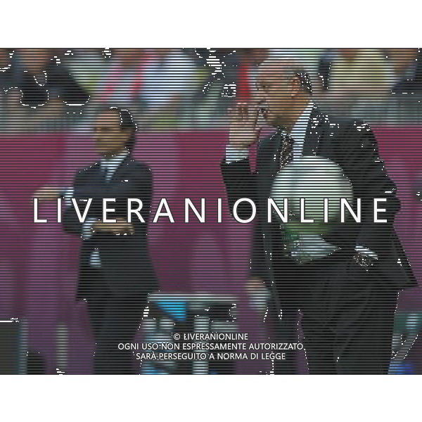 Campionati Europei UEFA 2012 Polonia/Ucraina Gruppo C Danzica (Polonia) - 10.06.2012 Spagna-Italia Nella Foto:del bosque prandelli /Ph.Vitez-Ag. Aldo Liverani