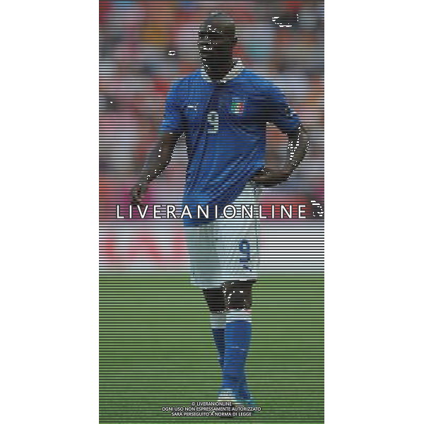 Campionati Europei UEFA 2012 Polonia/Ucraina Gruppo C Danzica (Polonia) - 10.06.2012 Spagna-Italia Nella Foto:balotelli /Ph.Vitez-Ag. Aldo Liverani