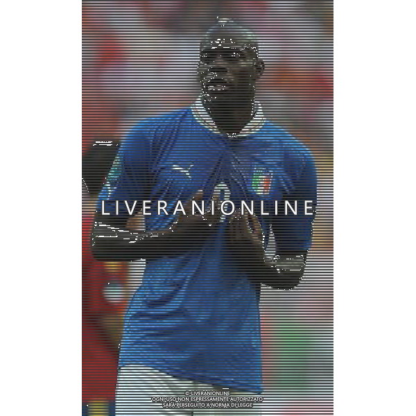 Campionati Europei UEFA 2012 Polonia/Ucraina Gruppo C Danzica (Polonia) - 10.06.2012 Spagna-Italia Nella Foto:balotelli /Ph.Vitez-Ag. Aldo Liverani