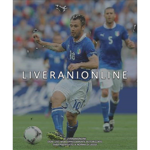 Campionati Europei UEFA 2012 Polonia/Ucraina Gruppo C Danzica (Polonia) - 10.06.2012 Spagna-Italia Nella Foto:cassano /Ph.Vitez-Ag. Aldo Liverani